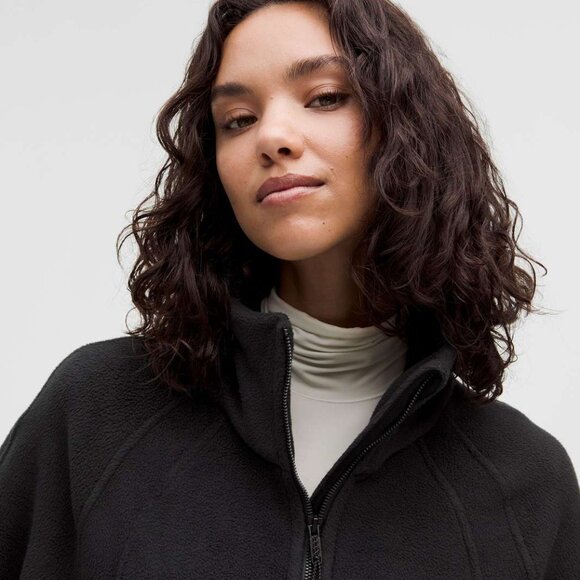 Lululemon Scuba Tumbled Fleece Funnel-Neck Half Zip – Black (XS/S) - Picture 4 of 10